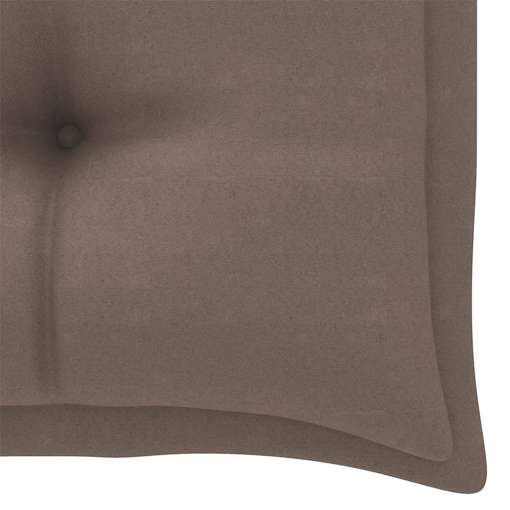 vidaXL Garden Bench Cushion Taupe 43.3"x19.6"x2.7" Fabric. Picture 4