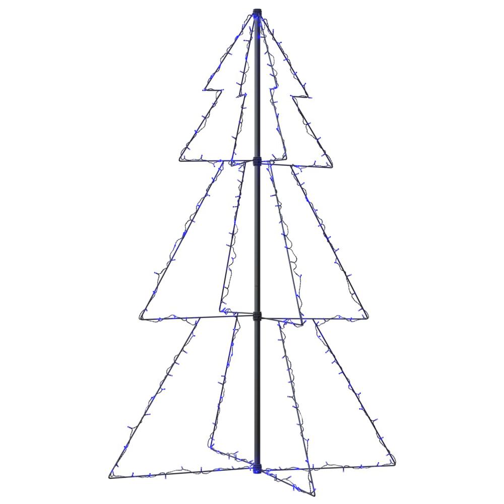 vidaXL Christmas Cone Tree 200 LEDs Indoor and Outdoor 38.6"x59.1", 328577. Picture 2