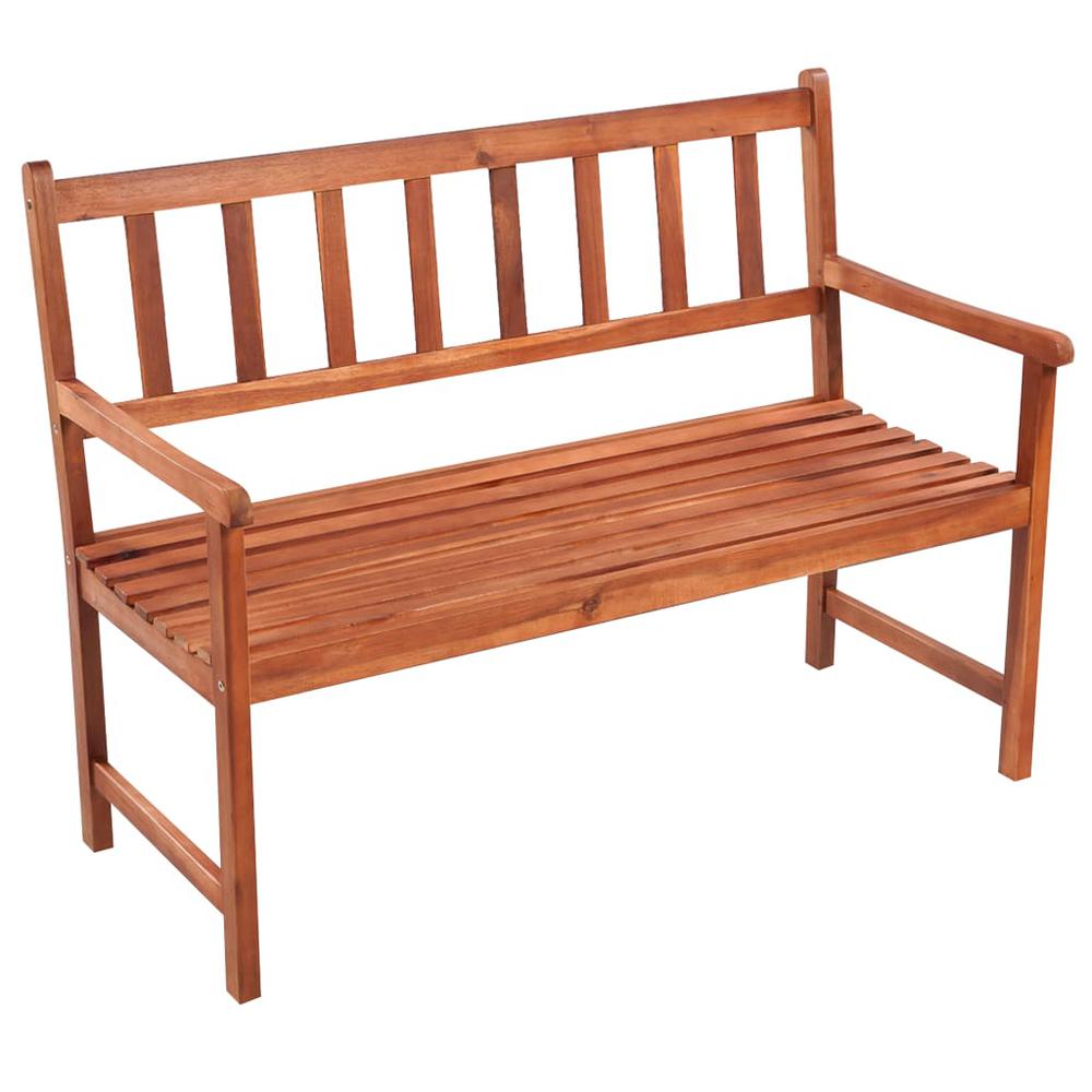 vidaXL Patio Bench with Cushion 47.2" Solid Acacia Wood, 3063769. Picture 2