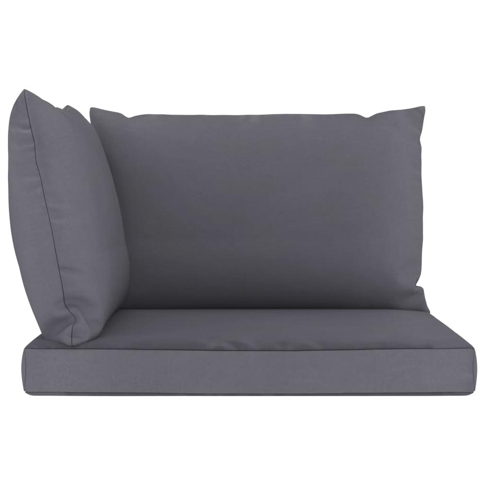 vidaXL Pallet Sofa Cushions 3 pcs Anthracite Fabric, 315064. Picture 3