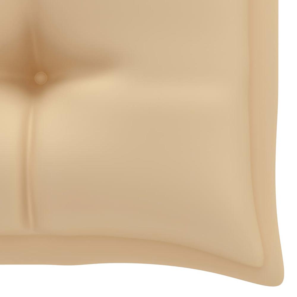 vidaXL Garden Bench Cushion Beige 39.4"x19.7"x 2.8" Fabric. Picture 4