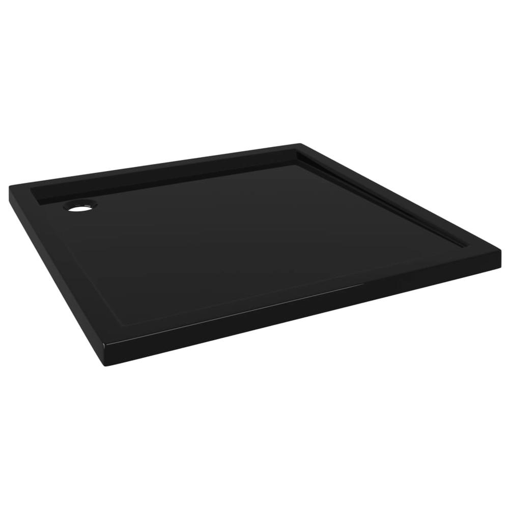vidaXL Square ABS Shower Base Tray Black 35.4"x35.4". Picture 2