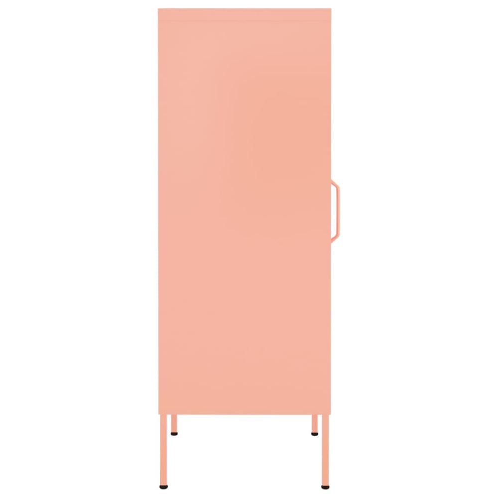 vidaXL Storage Cabinet Pink 16.7"x13.8"x40" Steel, 336193. Picture 4