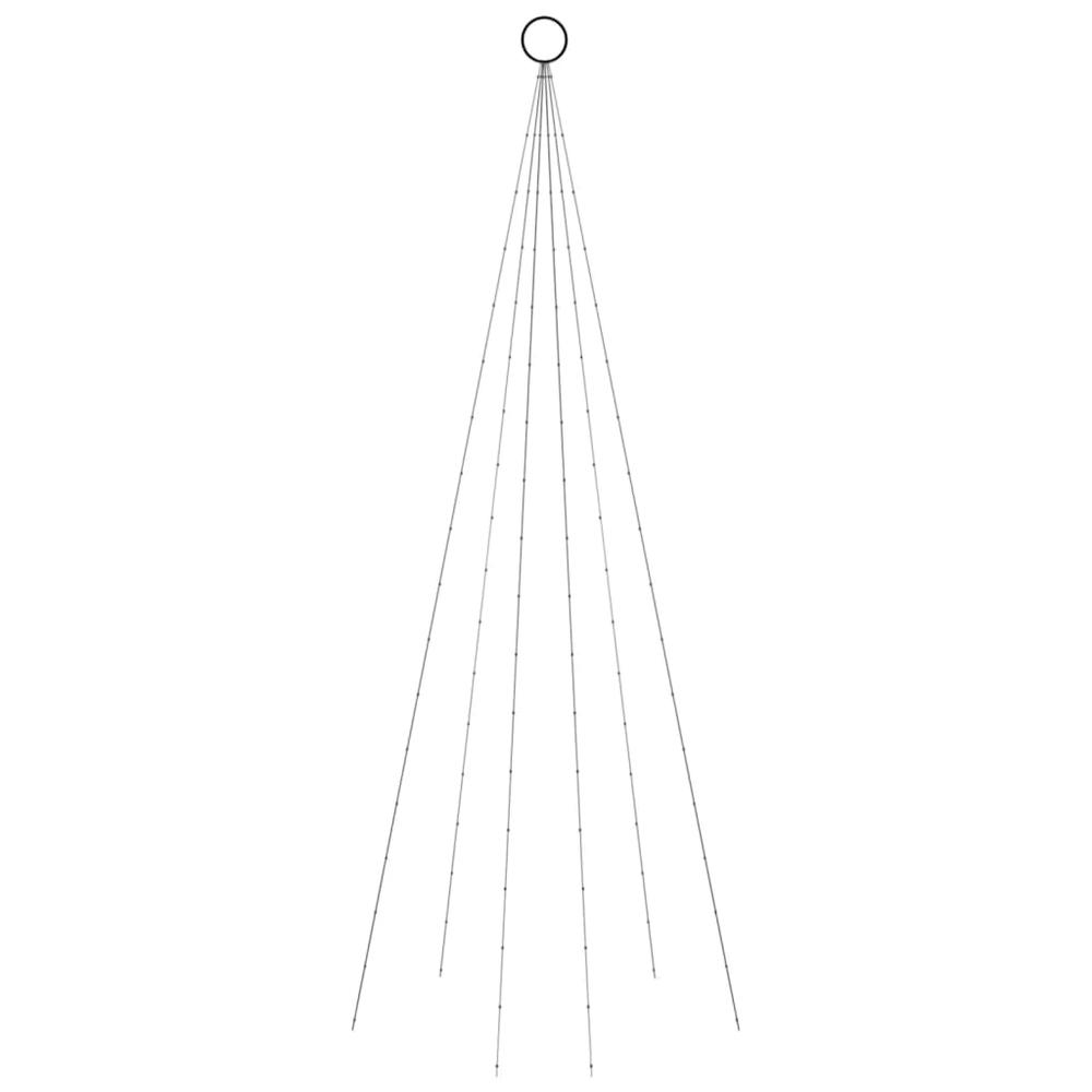 vidaXL Christmas Tree on Flagpole Warm White 108 LEDs 70.9". Picture 3