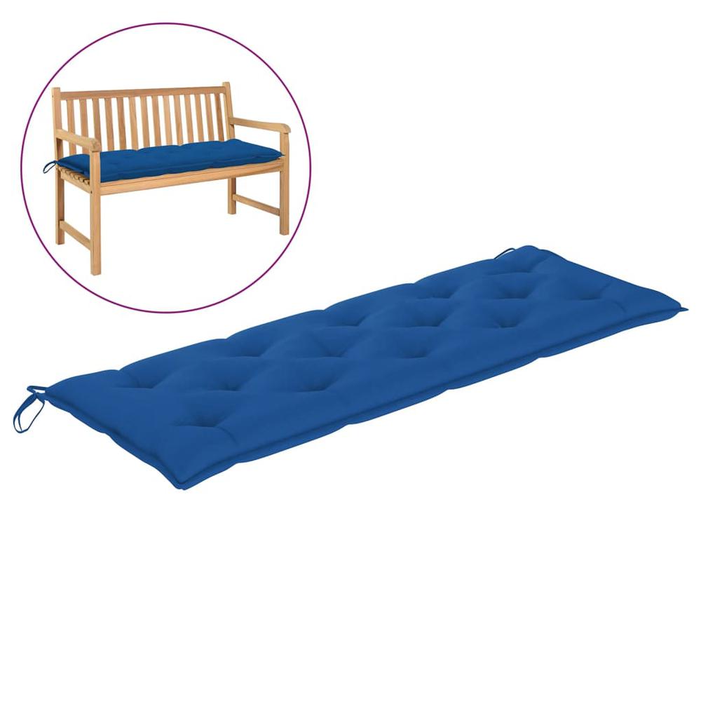 vidaXL Garden Bench Cushion Blue 59.1"x19.7"x2.8" Fabric. Picture 1