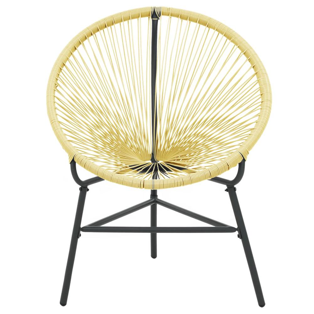 vidaXL Patio Acapulco Chair Poly Rattan Beige. Picture 3