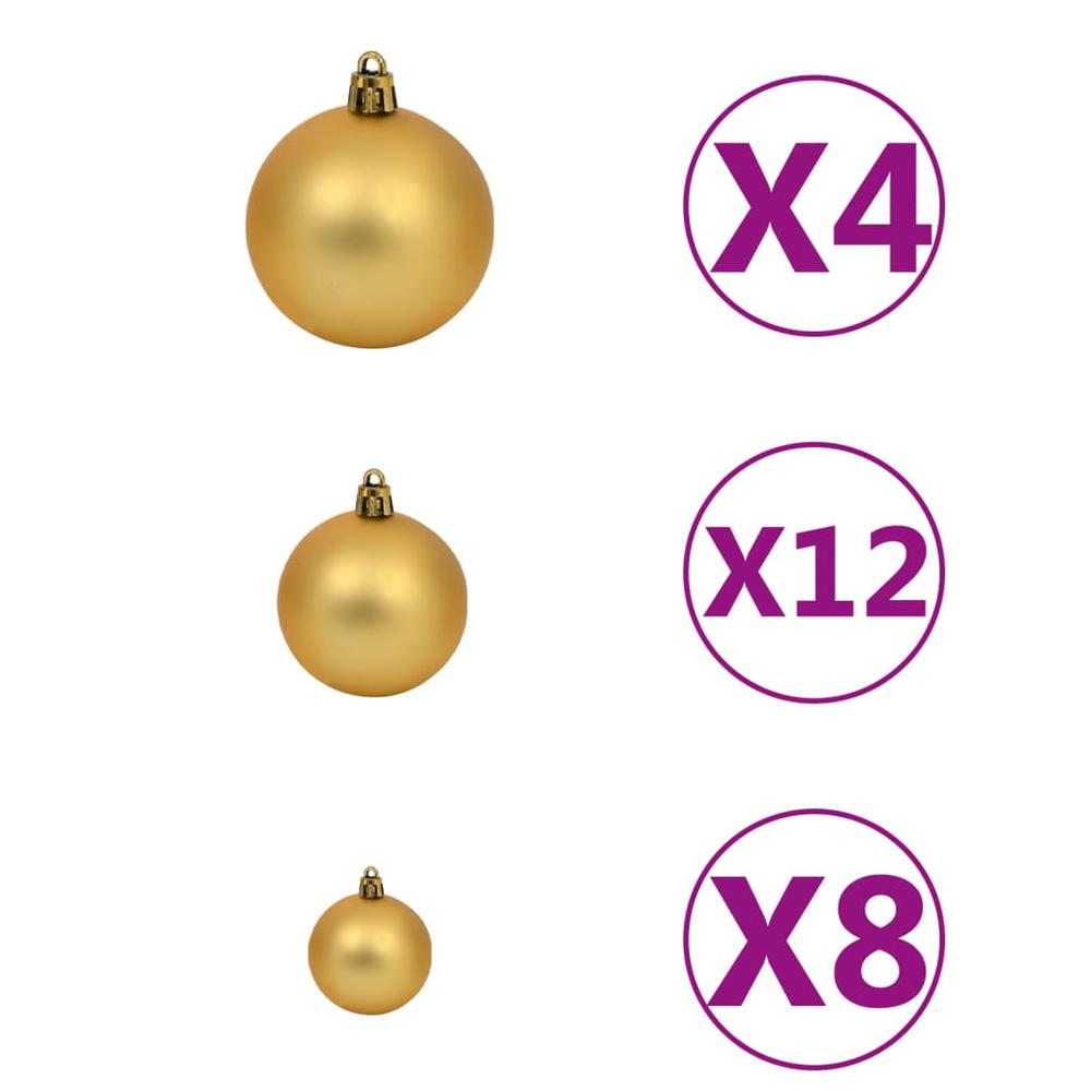 vidaXL 100 Piece Christmas Ball Set 1.2"/1.6"/2.4" Brown/Bronze/Gold. Picture 4