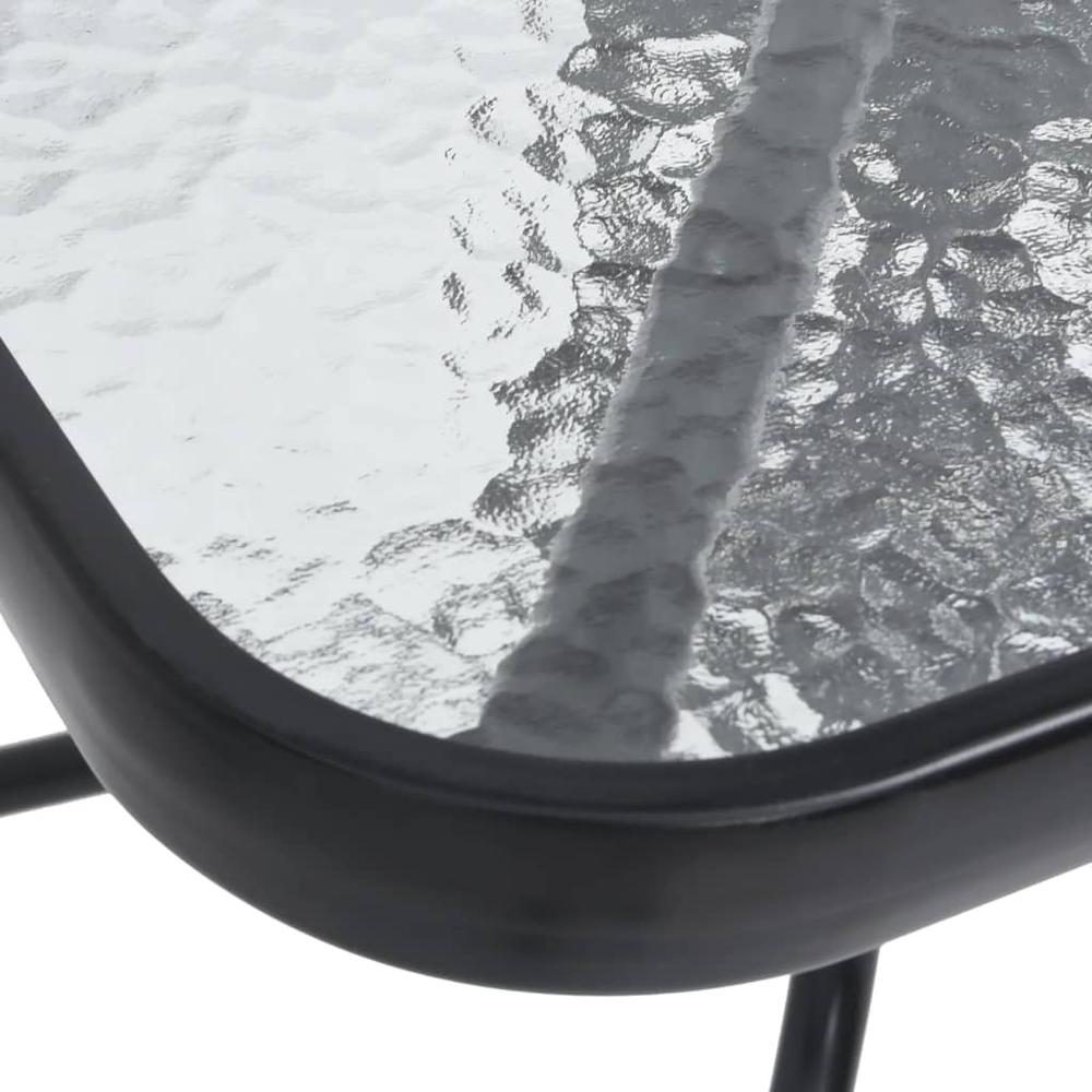 vidaXL Patio Table Black 27.6"x27.6"x27.6" Steel. Picture 4
