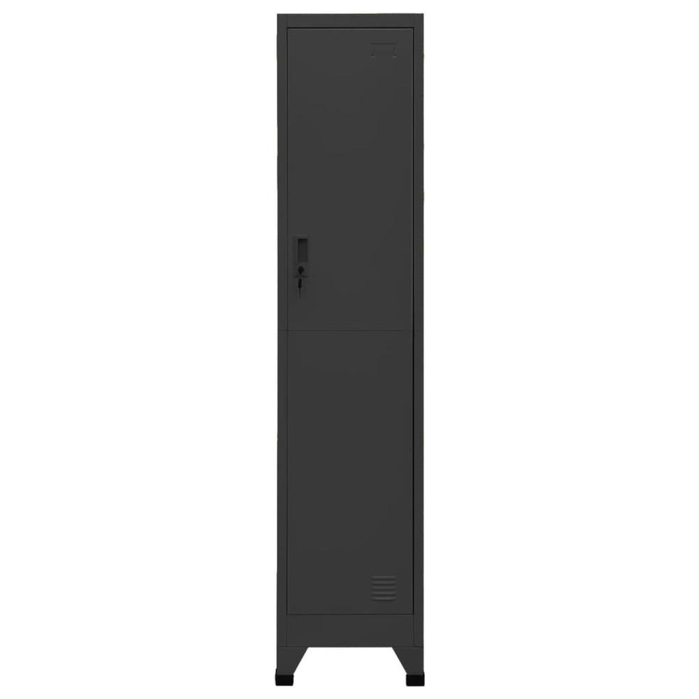 vidaXL Locker Cabinet Anthracite 15"x17.7"x70.9" Steel, 339775. Picture 3