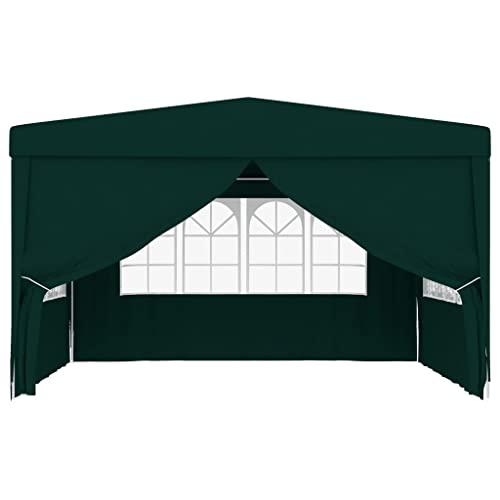 vidaXL Professional Party Tent with Side Walls 13.1'x13.1' Green 90 g/mÂ², 48536. Picture 4