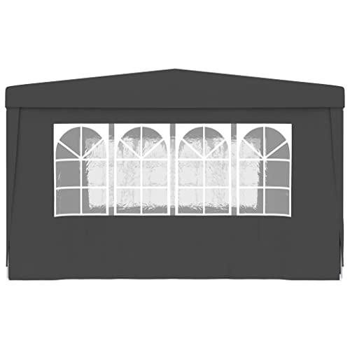 vidaXL Professional Party Tent with Side Walls 13.1'x13.1' Anthracite 90 g/mÂ², 48535. Picture 3
