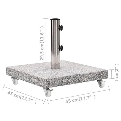 vidaXL Parasol Base Granite 66.1 lb Square Gray, 48563. Picture 7