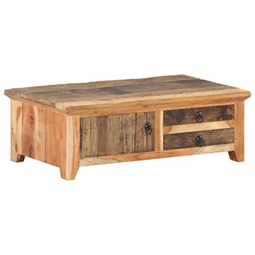 vidaXL Coffee Table 35.4"x19.7"x12.2" Solid Reclaimed Wood 0384. Picture 9