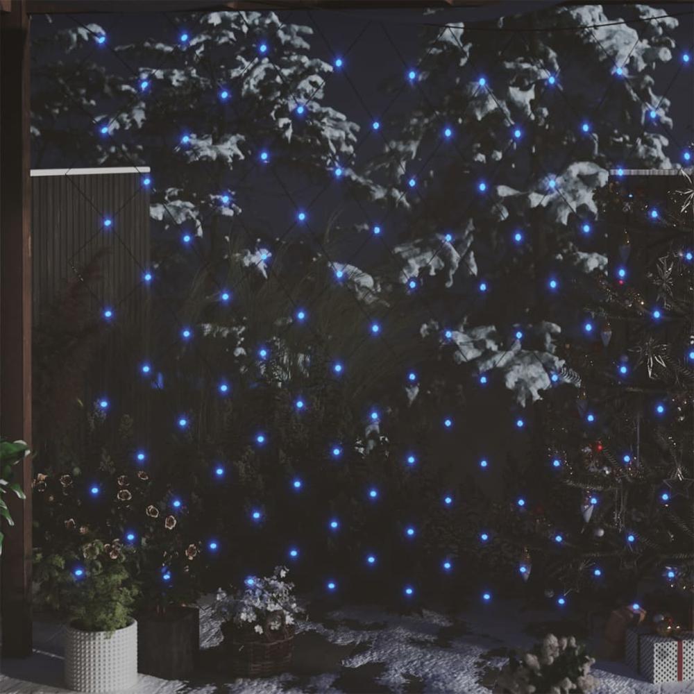 vidaXL Christmas Net Light Blue 9.8'x6.6' 204 LED Indoor Outdoor, 328775. Picture 1