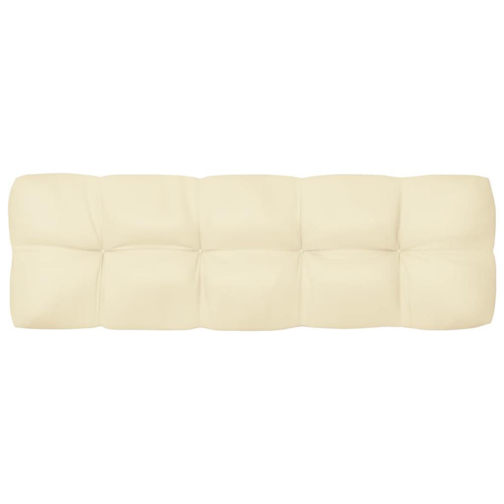 vidaXL Pallet Sofa Cushion Cream 47.2"x15.7"x3.9". Picture 1