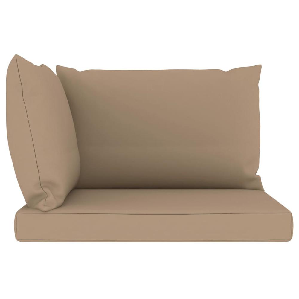 vidaXL Pallet Sofa Cushions 3 pcs Taupe Fabric, 315072. Picture 3