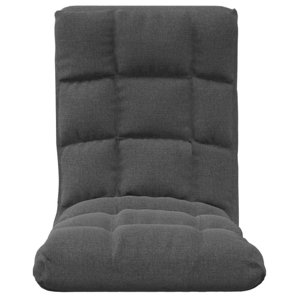 vidaXL Folding Floor Chair Dark Gray Fabric, 336585. Picture 3