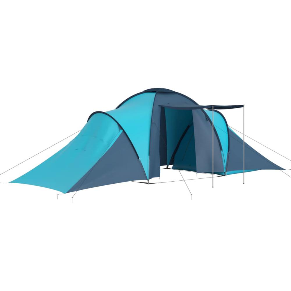 vidaXL Camping Tent 6 Persons Blue and Light Blue. Picture 2