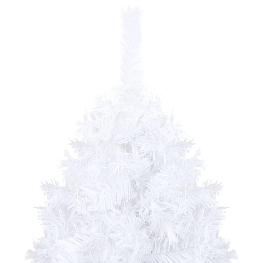 vidaXL Artificial Christmas Tree with LEDs&Ball Set White 47.2" PVC, 3077539. Picture 3