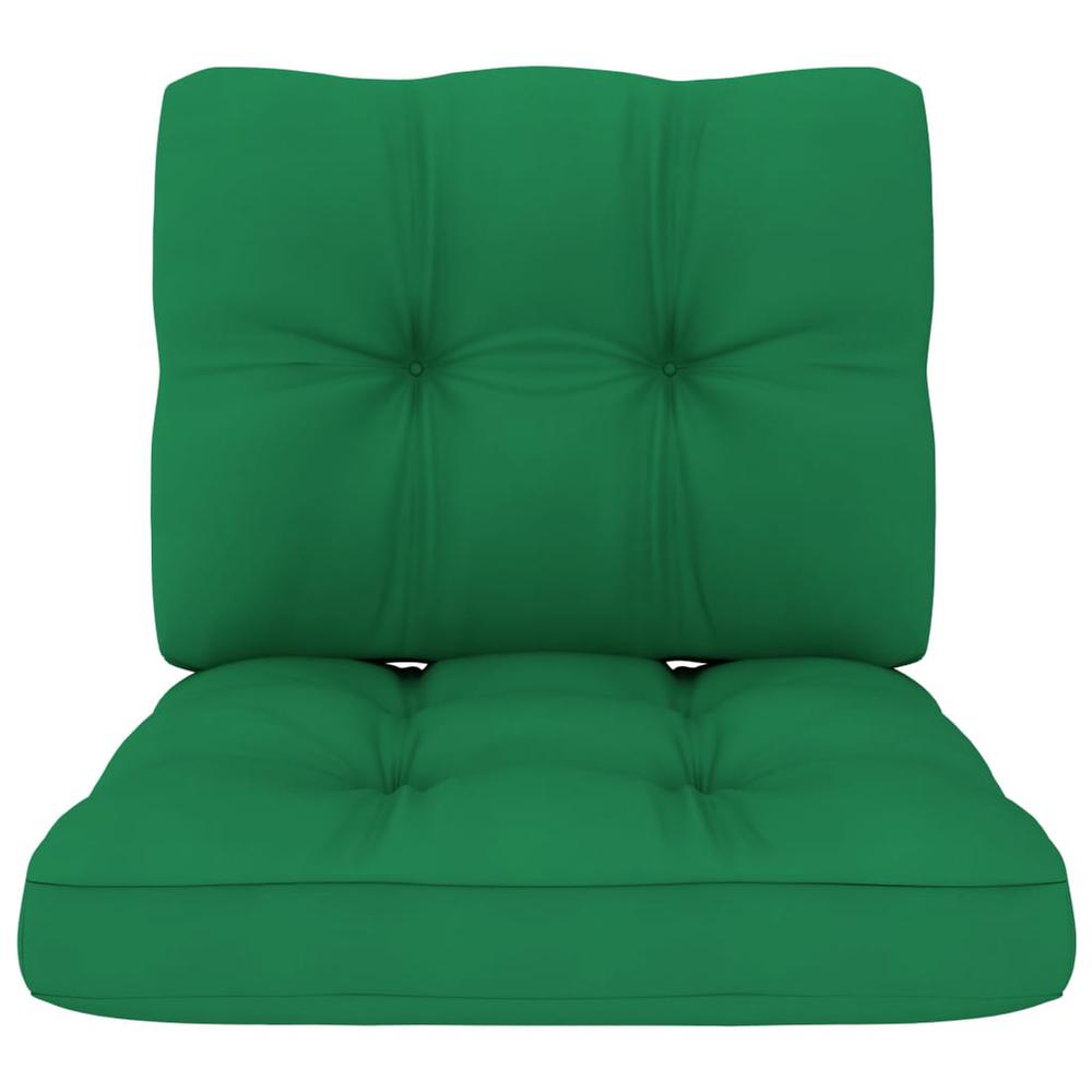vidaXL Pallet Sofa Cushions 2 pcs Green, 314488. Picture 3