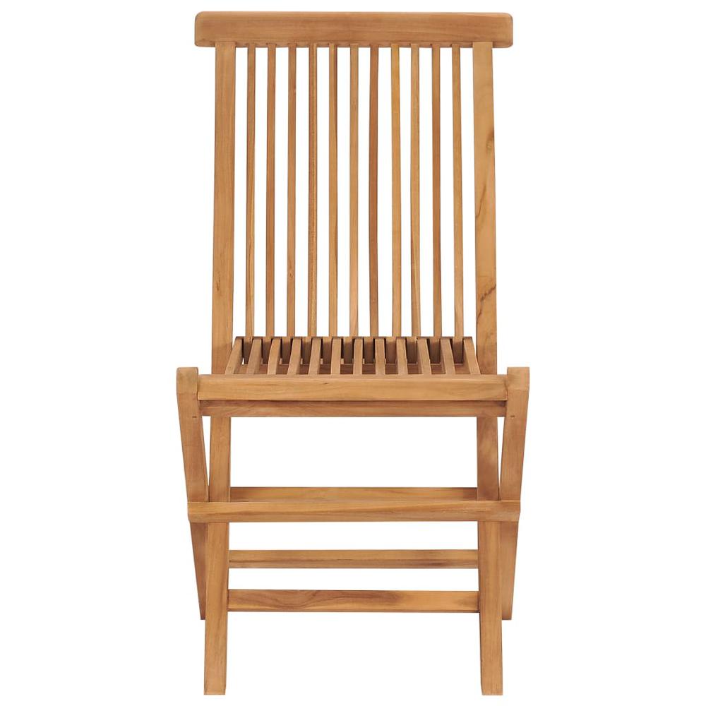 vidaXL Folding Patio Chairs 2 pcs Solid Teak Wood, 315441. Picture 3