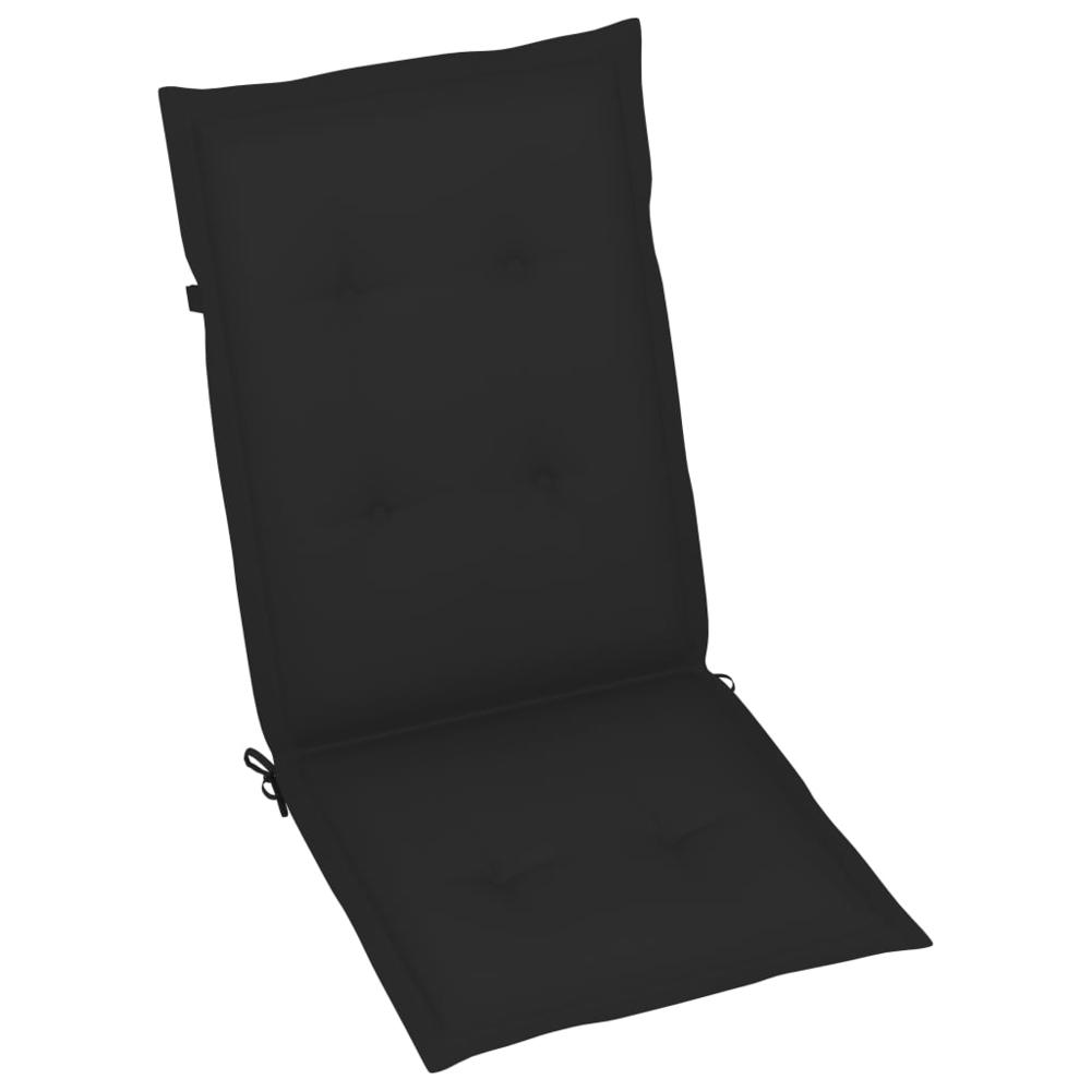 vidaXL Garden Chair Cushions 4 pcs Black 47.2"x19.7"x1.2". Picture 3