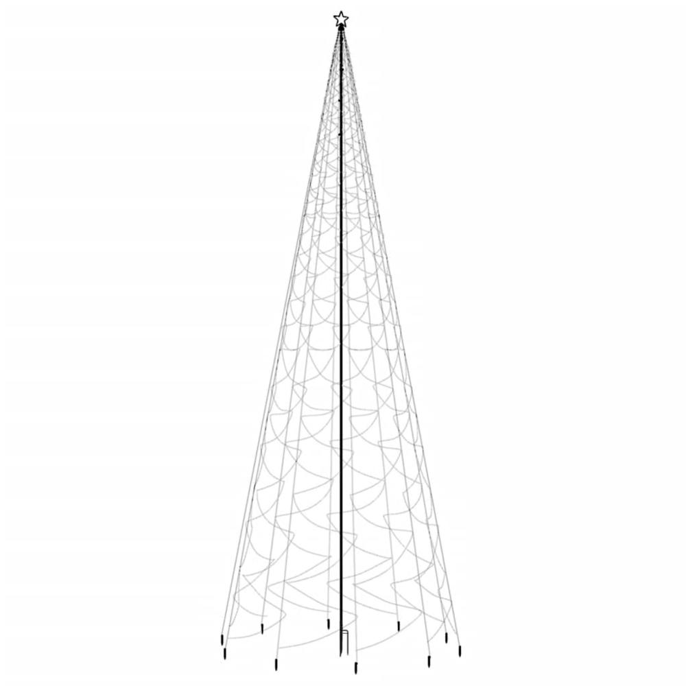 vidaXL Christmas Tree with Spike Warm White 3000 LEDs 315". Picture 3