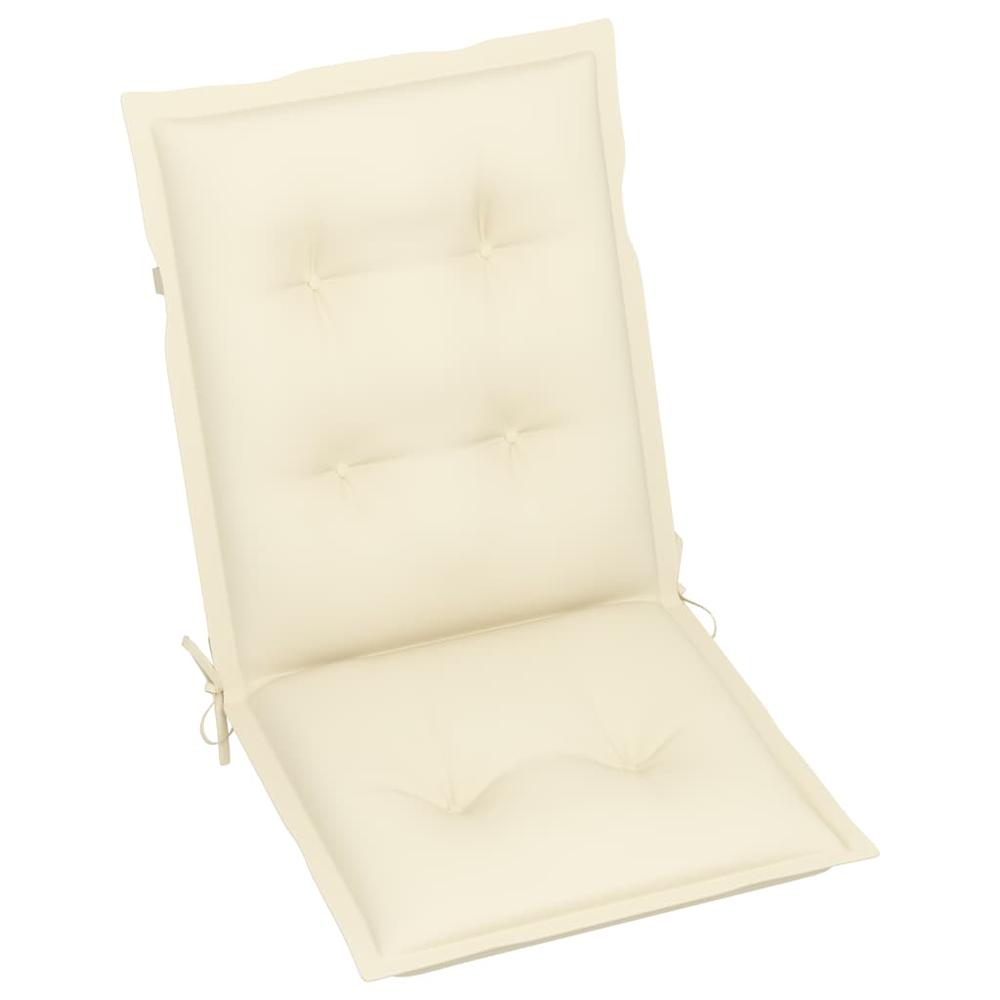 vidaXL Garden Chair Cushions 2 pcs Cream 39.4"x19.7"x2.8". Picture 2