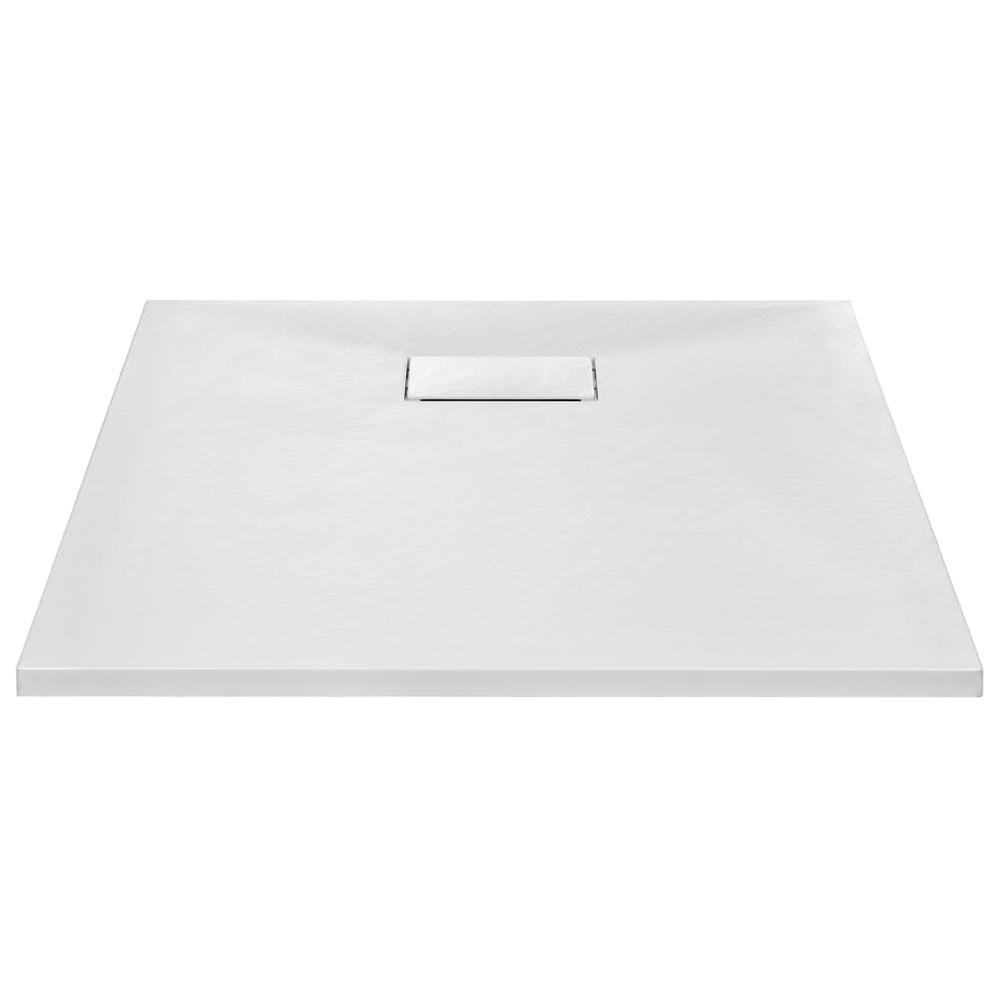 vidaXL Shower Base Tray SMC White 35.4"x27.6". Picture 3
