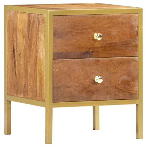vidaXL Bedside Cabinet 15.7"x13.8"x19.7" Solid Mango Wood 5856. Picture 8