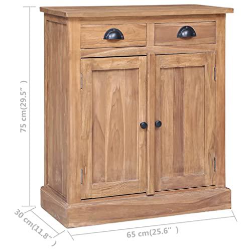 vidaXL Side Cabinet 25.6"x11.8"x29.5" Solid Teak 5313. Picture 2