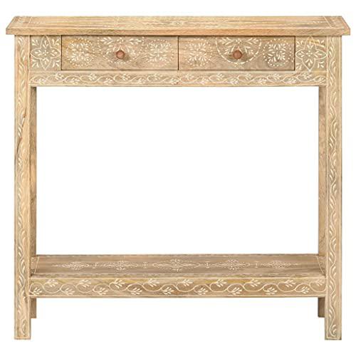 vidaXL Console Table 31.5"x13.8"x29.1" Solid Mango Wood 0379. Picture 4