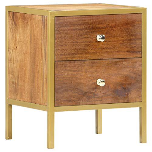 vidaXL Bedside Cabinet 15.7"x13.8"x19.7" Solid Mango Wood 5856. Picture 9