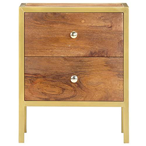 vidaXL Bedside Cabinet 15.7"x13.8"x19.7" Solid Mango Wood 5856. Picture 4