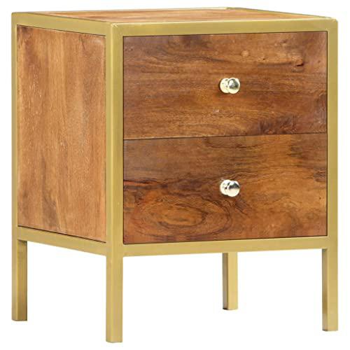 vidaXL Bedside Cabinet 15.7"x13.8"x19.7" Solid Mango Wood 5856. Picture 7