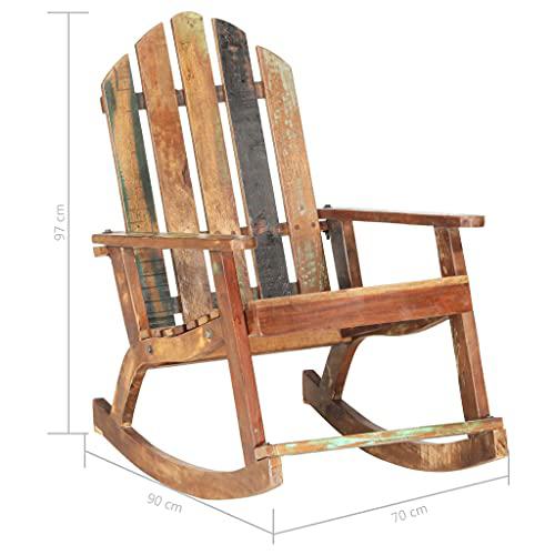 vidaXL Garden Rocking Chair Solid Reclaimed Wood 5882. Picture 8