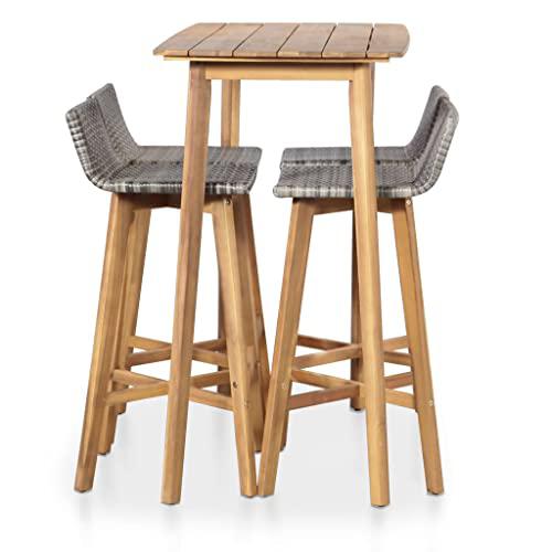 vidaXL 5 Piece Outdoor Dining Set Solid Acacia Wood, 44222. Picture 3