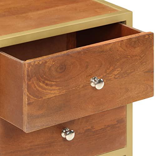 vidaXL Bedside Cabinet 15.7"x13.8"x19.7" Solid Mango Wood 5856. Picture 6