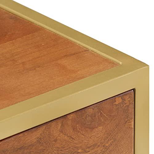 vidaXL Bedside Cabinet 15.7"x13.8"x19.7" Solid Mango Wood 5856. Picture 5