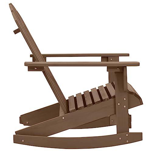 vidaXL Garden Rocking Chair Wood Brown, 45705. Picture 4