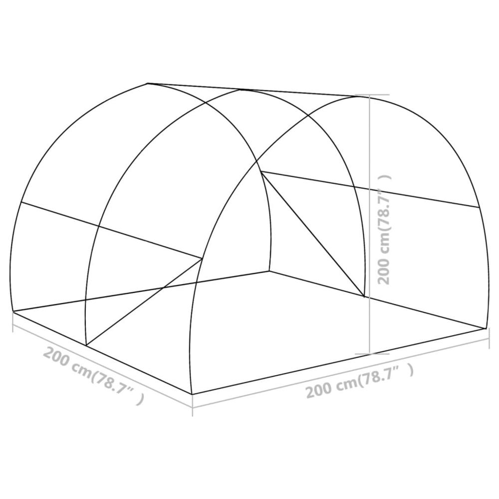 vidaXL Greenhouse 43.1 ft² 78.7"x78.7"x78.7" 8163. Picture 12
