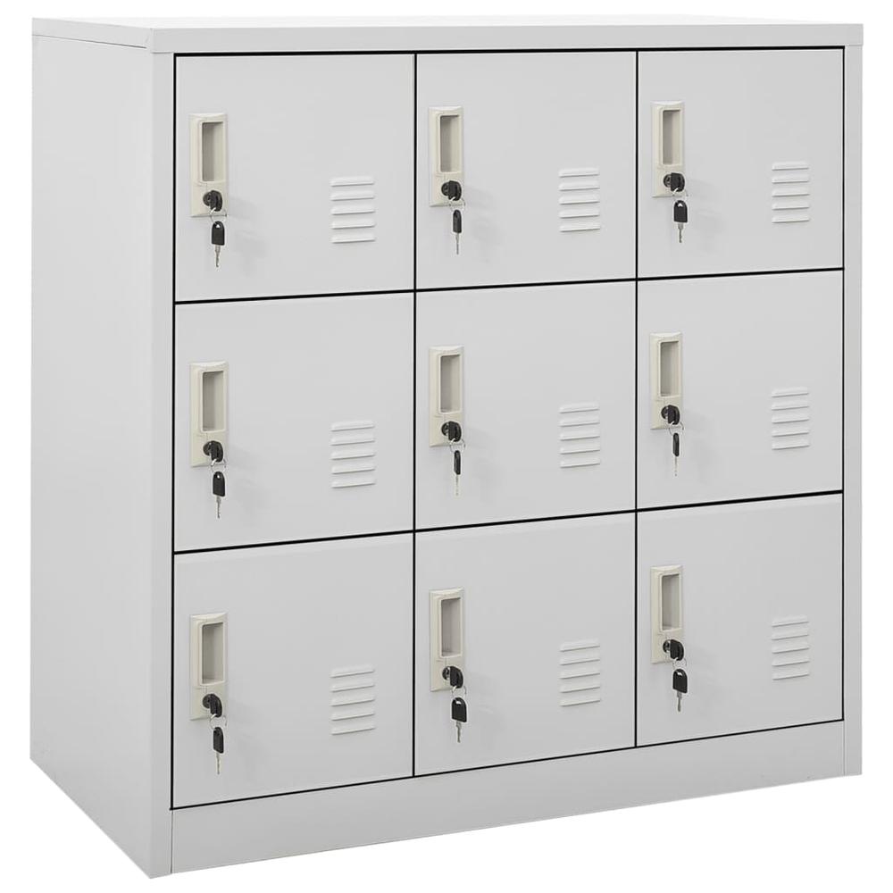 vidaXL Locker Cabinet Light Gray 35.4"x17.7"x36.4" Steel, 336440. The main picture.