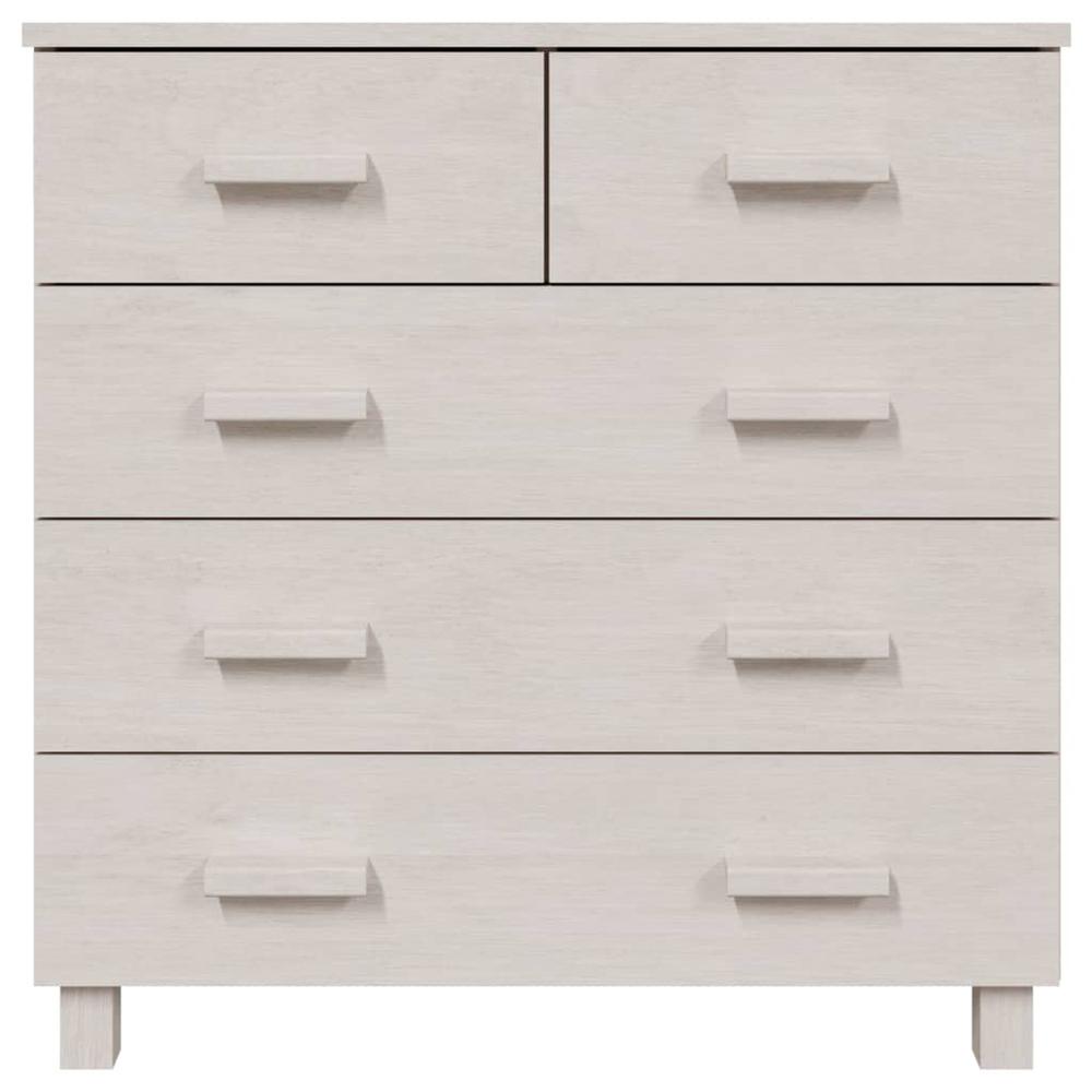 vidaXL Sideboard White 31.1"x15.7"x31.5" Solid Wood Pine, 340421. Picture 3