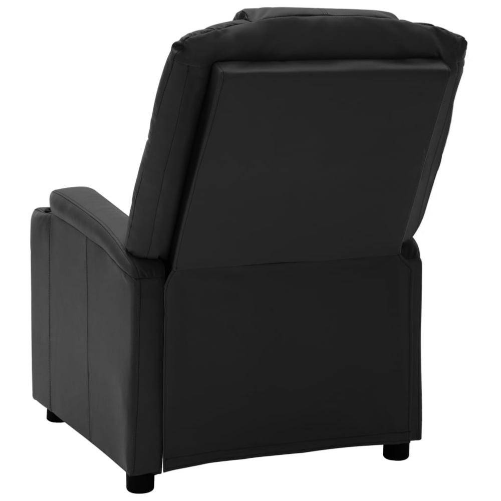 vidaXL Massage Reclining Chair Black Faux Leather, 321311. Picture 4