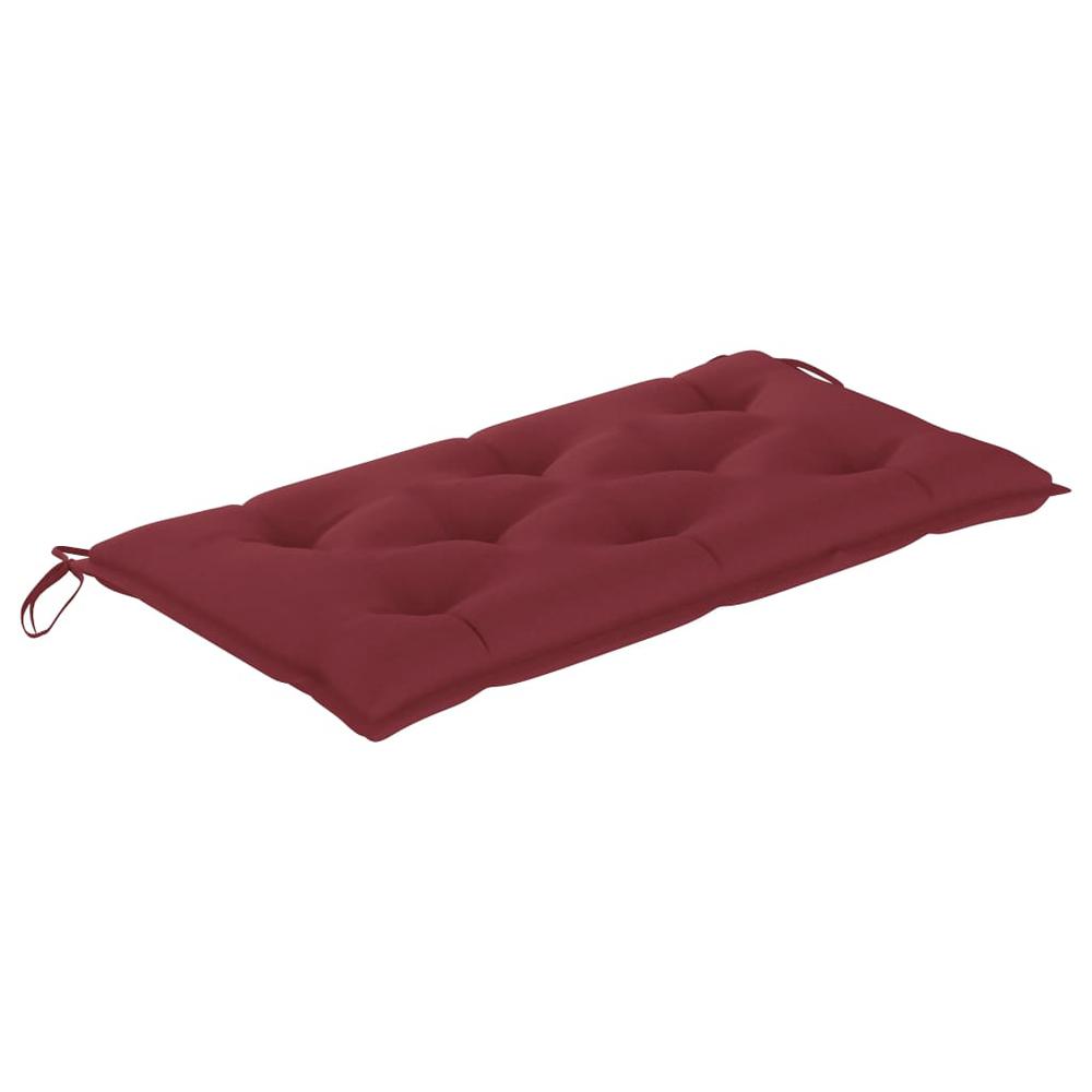 vidaXL Garden Bench Cushion Wine Red 39.4"x19.7"x 2.8" Fabric. Picture 2