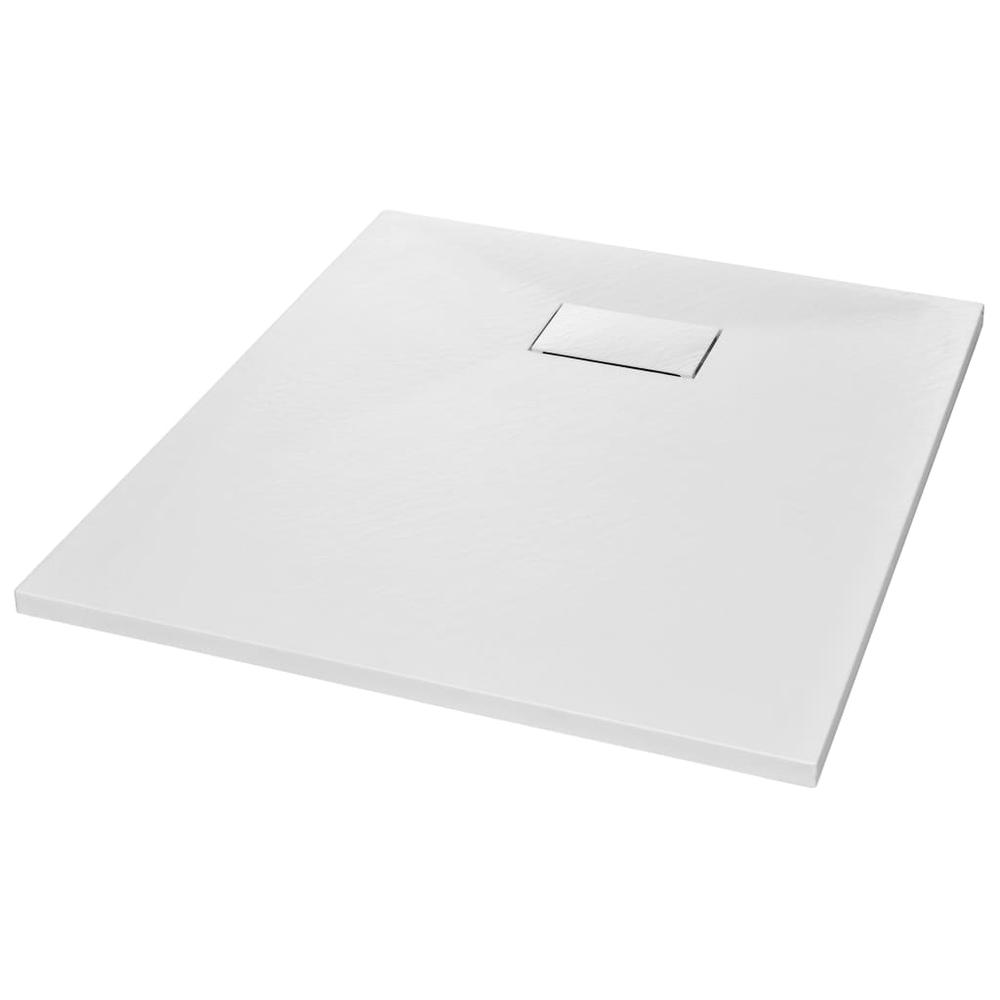 vidaXL Shower Base Tray SMC White 35.4"x27.6". Picture 2