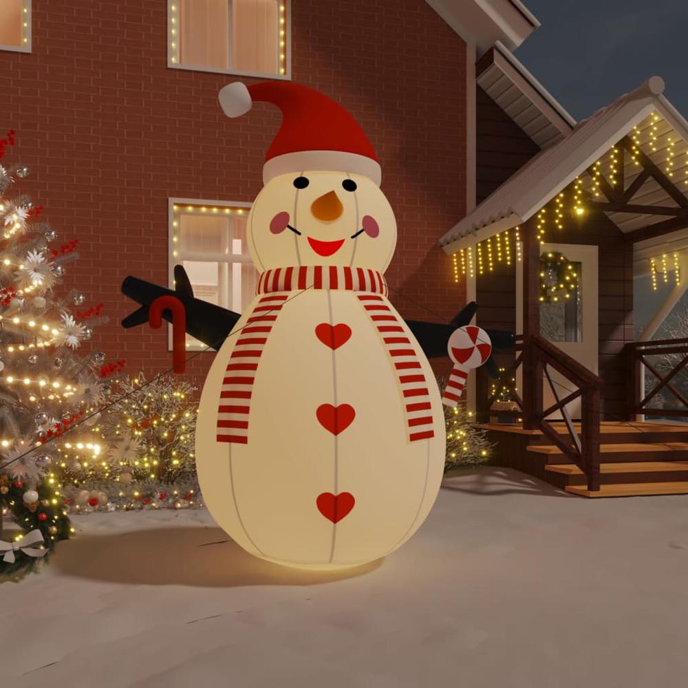 vidaXL Inflatable Snowman with LEDs 141.7". Picture 1