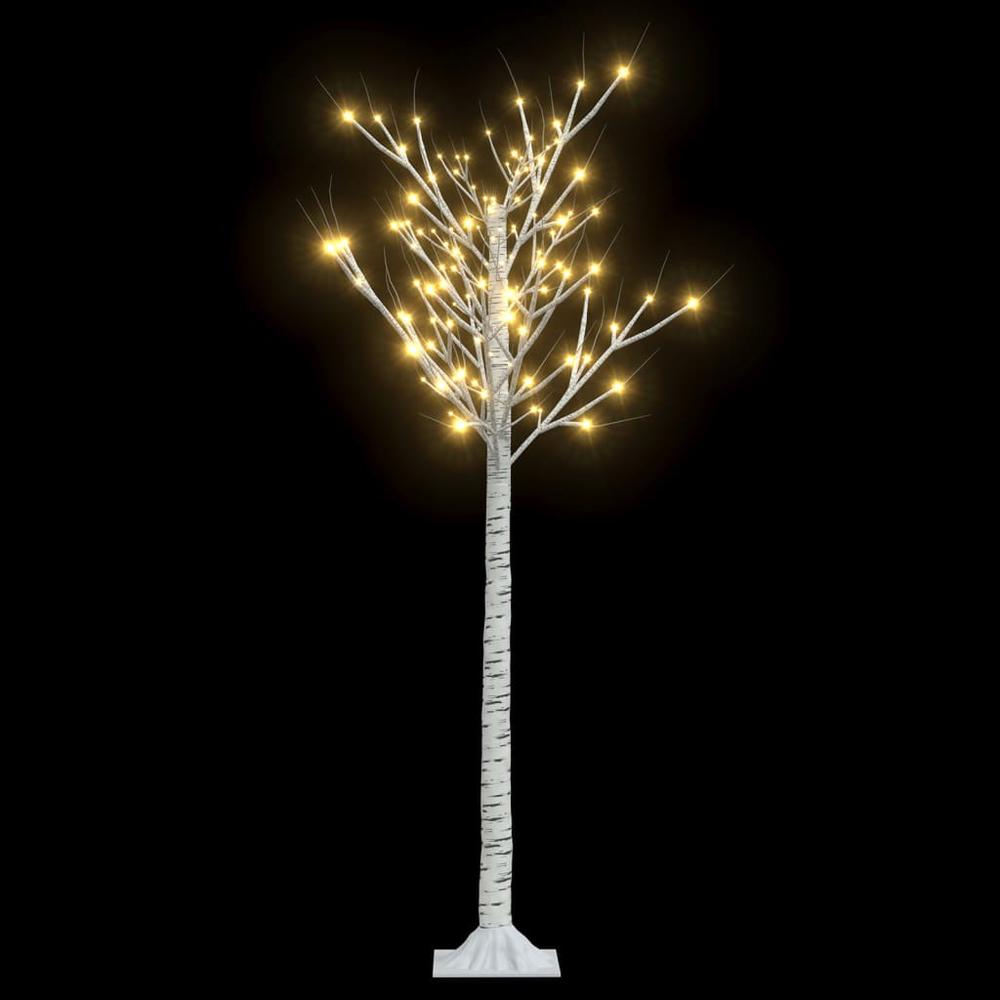 vidaXL Christmas Tree 156 LEDs 4.9' Warm White Willow Indoor Outdoor. Picture 2