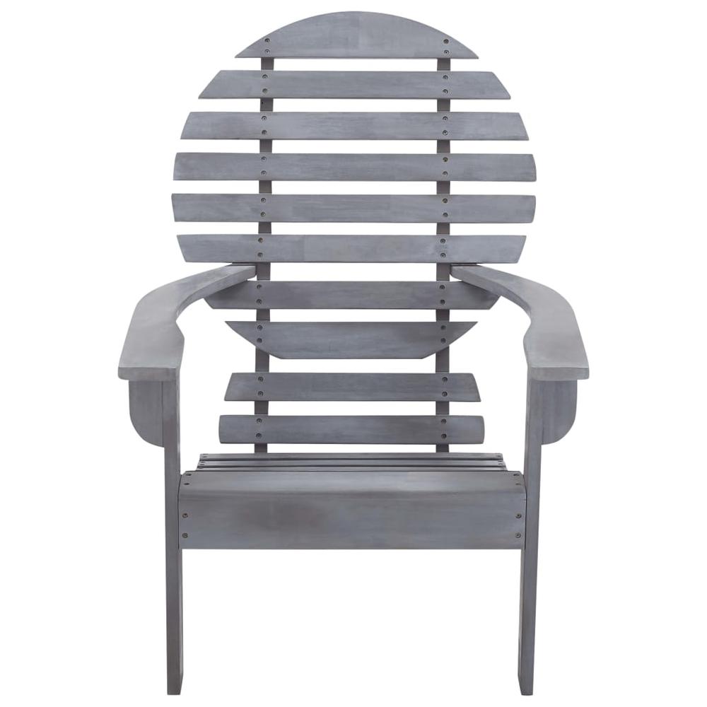 vidaXL Adirondack Chair Solid Acacia Wood Gray, 46322. Picture 2