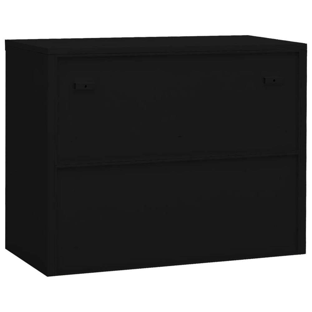 vidaXL Office Cabinet Black 35.4"x15.7"x27.6" Steel. Picture 4